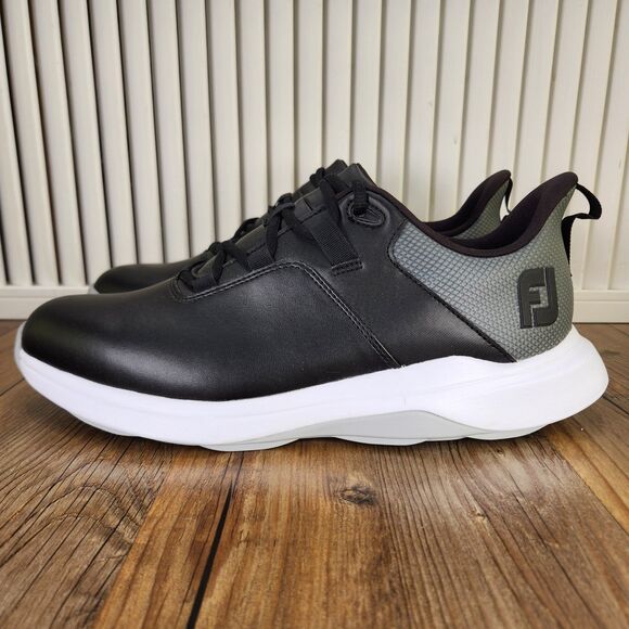 FootJoy FJ ProLite Golf Shoes Mens 9.5M Black Leather Waterproof Spikeless 56922 - Picture 3 of 9